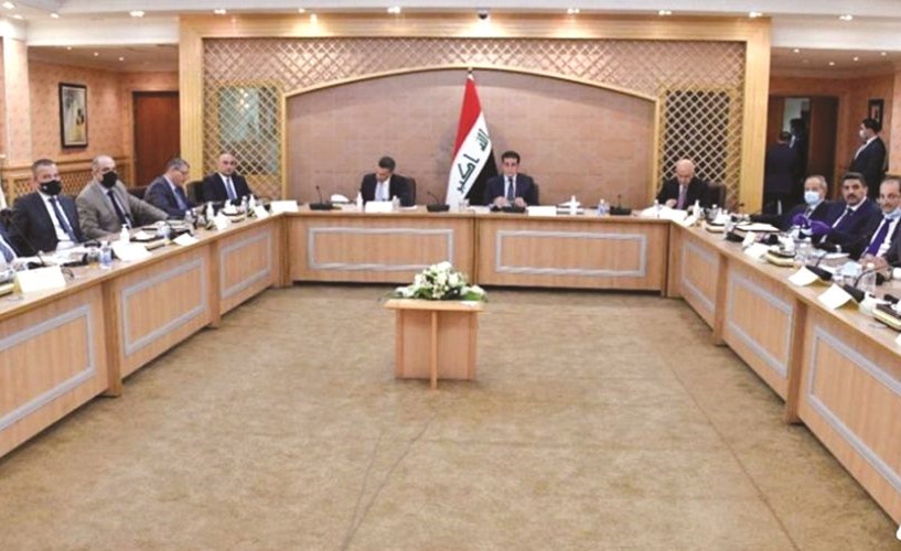 جانب من الحوار الاستراتيجي بين العراق والولايات المتحدة ببغداد أمس الأول					(واع)