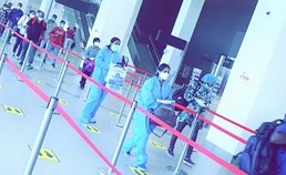 جانب من الممرضين العائدين من الهند