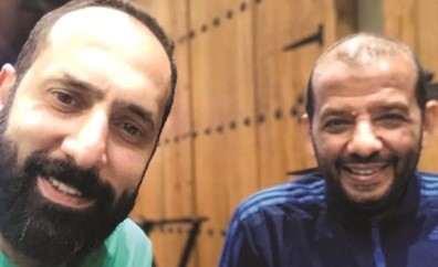 مناف أشكناني مع كابتن المنتخب السعودي السابق محمد عبدالجواد
