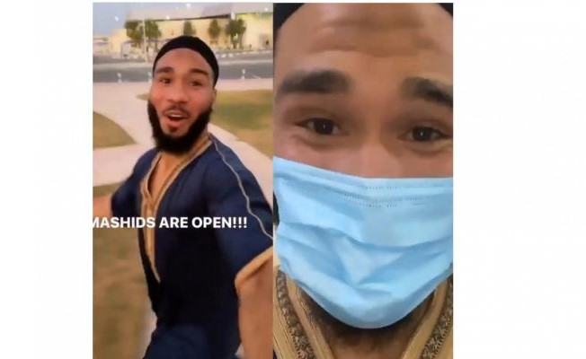 هل هذا صوت الإقامة".. فيديو لفرحة لاعب سلة اميركي بعودة فتح المساجد في قطر يثير تفاعلا كبيرا