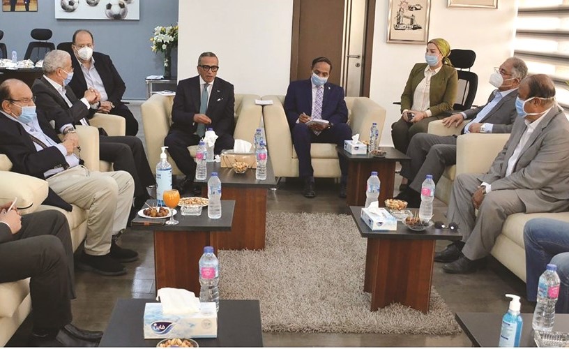 جانب من اجتماعات اللجنة الخماسية مع ممثلي الأندية المصرية