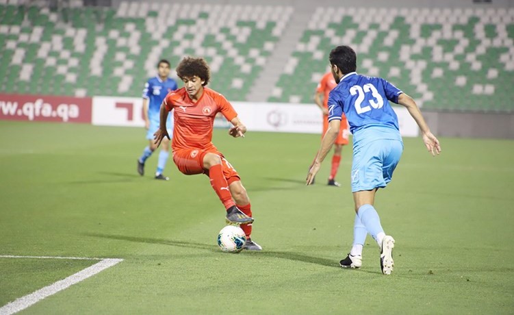 نجل أبوتريكة في إحدى مباريات العربي القطري