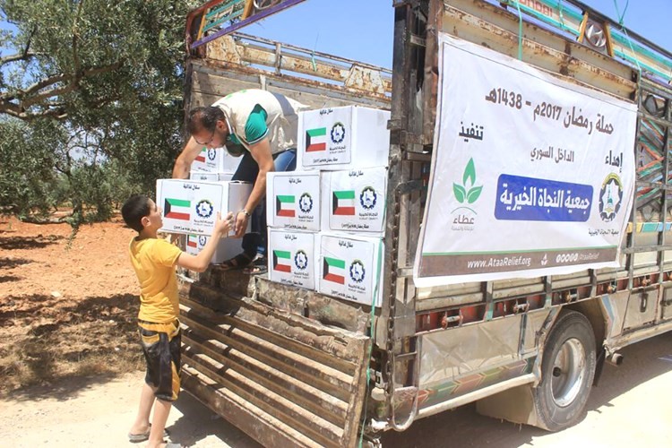 مساعدات النجاة للاجئين السوريين