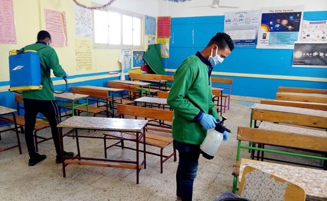لجان الثانوية العامة بالقاهرة تستعد بإجراءات وقائية للطلاب من كورونا