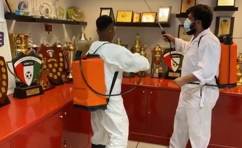 بالفيديو.. انطلاق حملة التعقيم بالاتحادات والأندية