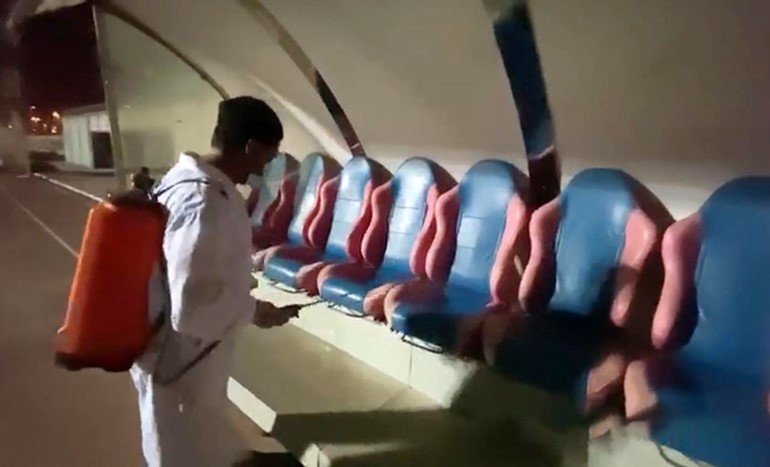 بالفيديو.. انطلاق حملة التعقيم بالاتحادات والأندية
