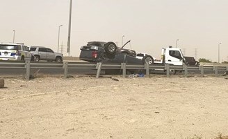 من حادث التصادم والانقلاب