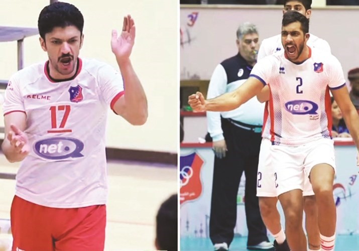 عبدالعزيز نجم وفيصل العجمي لاعبا الكويت لكرة الطائرة