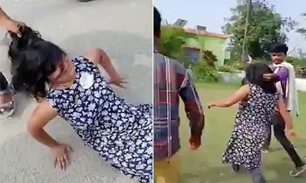 امرأة هندية تفاجئ زوجها وتحاول منع “زفافه” على أخرى.. شاهد ردة فعله