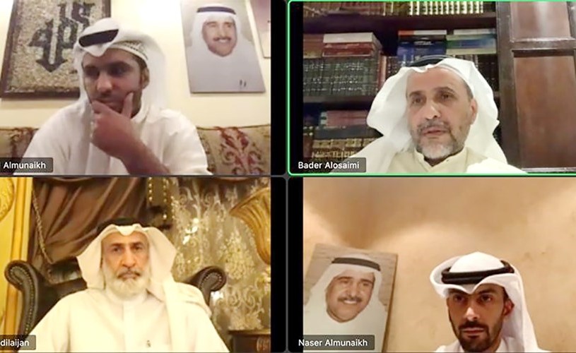 المشاركون في الندوة الافتراضية بديوانية المنيخ