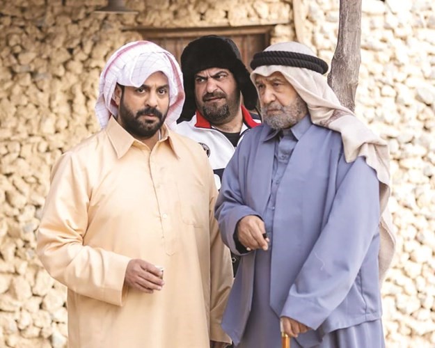 النبهان وخالد أمين والمخرج مناف عبدال اثناء تصوير محمد علي رود