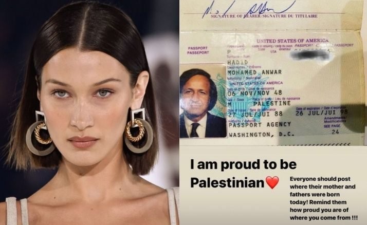 بيلا حديد تهاجم انستغرام بعد حذفه منشورا يظهر فلسطين  مسقط رأس والدها