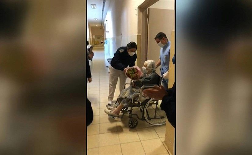 بالفيديو.. مسنّة أرجنتينية تبلغ 101 عاماً تتغلّب على فيروس كورونا