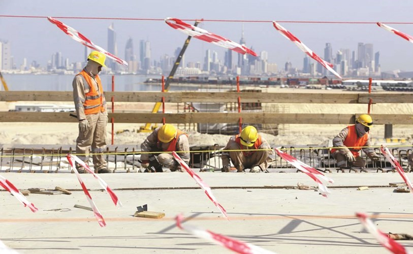 7.8 % انخفاض نمو قطاع الإنشاءات في الكويت خلال 2020