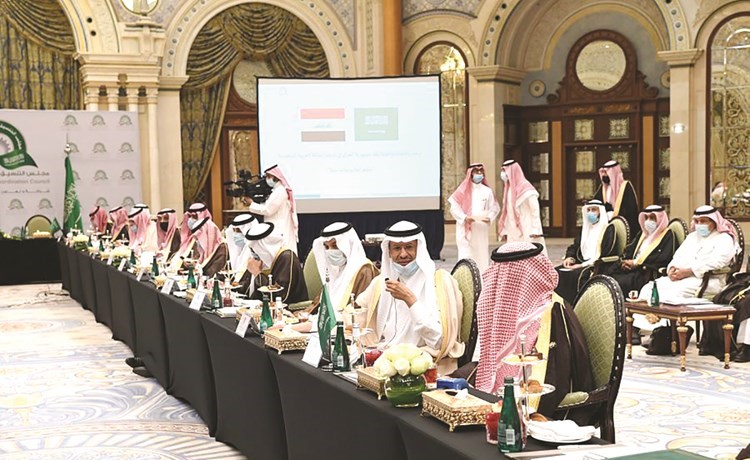 جانب من اجتماع مجلس التنسيق السعودي- العراقي بحضور ومشاركة صاحب السمو الملكي وزير الطاقة السعودي الأمير عبدالعزيز بن سلمان	(واس)