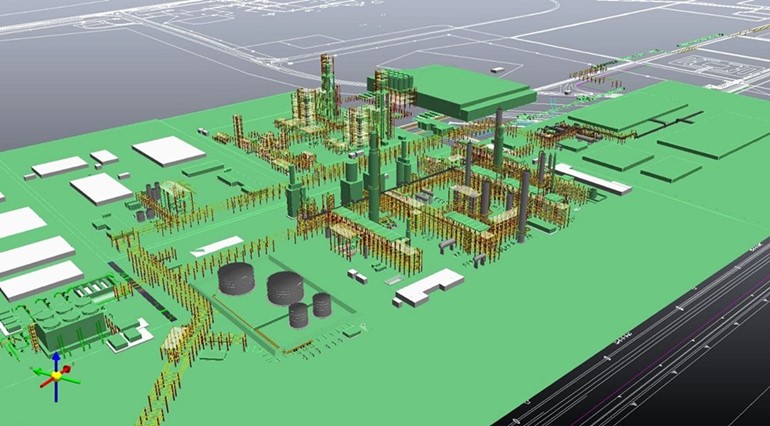 التصاميم الهندسية الاولية لمشروع البتروكيماويات