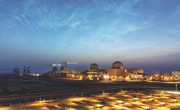 أول مفاعل سلمي للطاقة النووية الذي أعلنت الإمارات عن بدء تشغيله أمس 										 (وام)