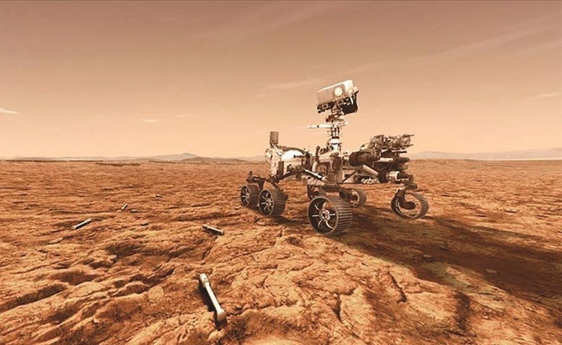صورة توضيحية لحركة مركبة بيرسيفيرنس على المريخ