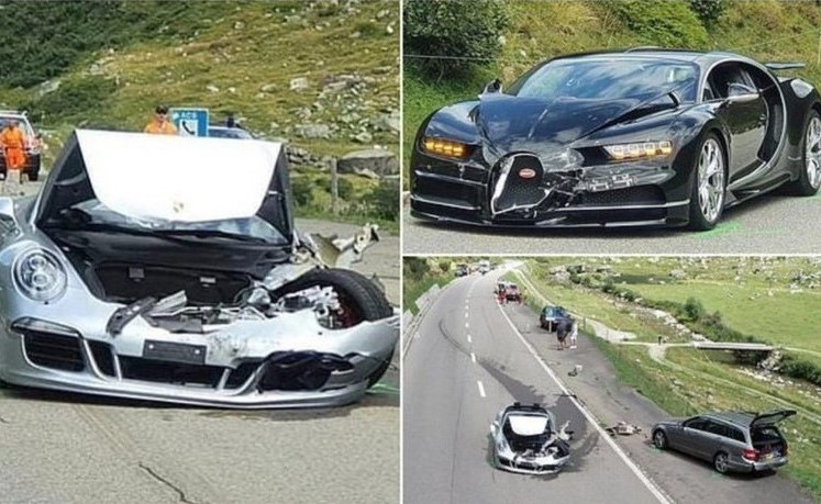 بالفيديو.. أفخم حادث سيارات في العالم على طريق جبال الألب السويسرية