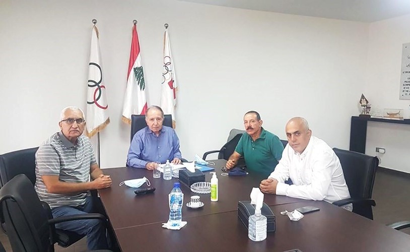 جانب من الاجتماع الإداري الرباعي في الأولمبية اللبنانية