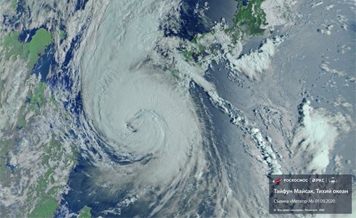 الإعصار القوي "مايساك" من الفضاء