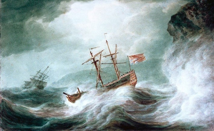 عاصفة بالأطلسي انتهت بمستعمرة بريطانية ومسرحية شهيرة
