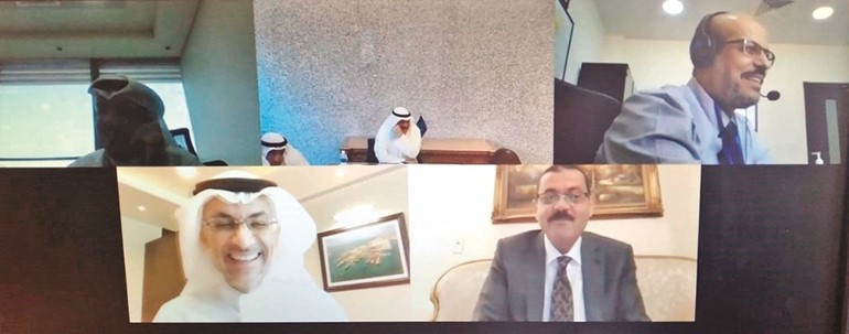 جانب من الاجتماع الافتراضي