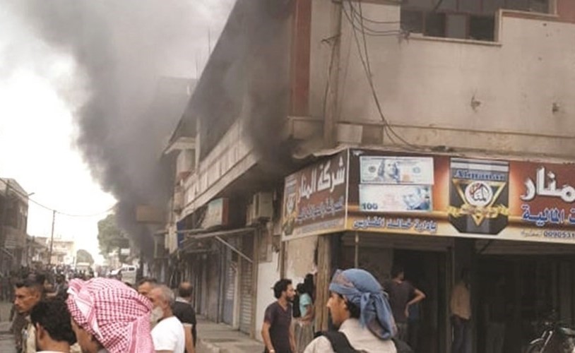 صورة تداولها ناشطون لاحد تفجيرات رأس العين