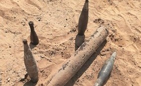القذائف التي تم العثور عليها في المطلاع