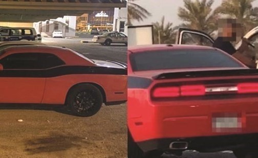 المركبة التي كان يستقلها الشخص بعد ضبطها من قبل المباحث