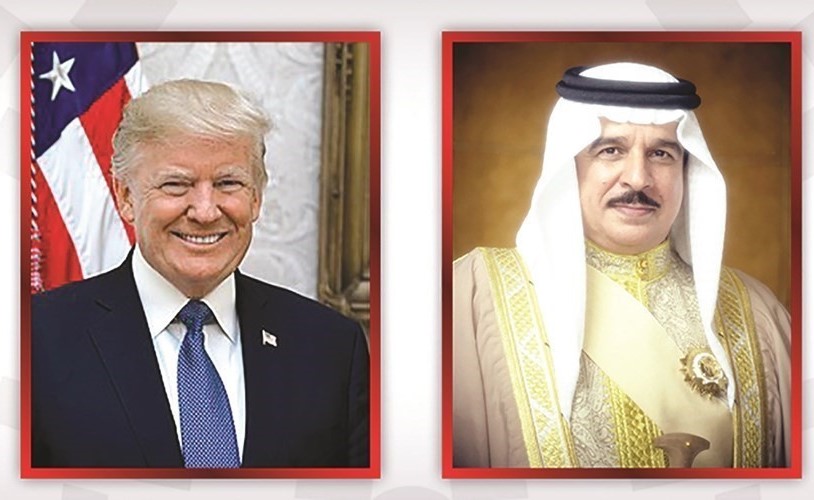 عاهل البحرين الملك حمد بن عيسى آل خليفة والرئيس الأميركي دونالد ترامب	 (بنا)