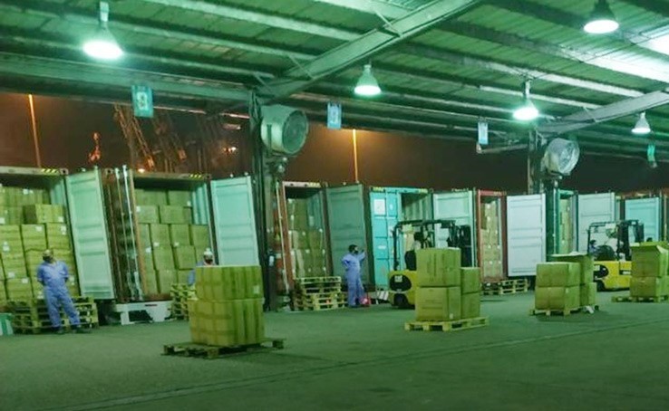 جمارك الكويت : وصول 540 حاوية بميناء الشعيبة مكونة من مستلزمات طبية متعددة