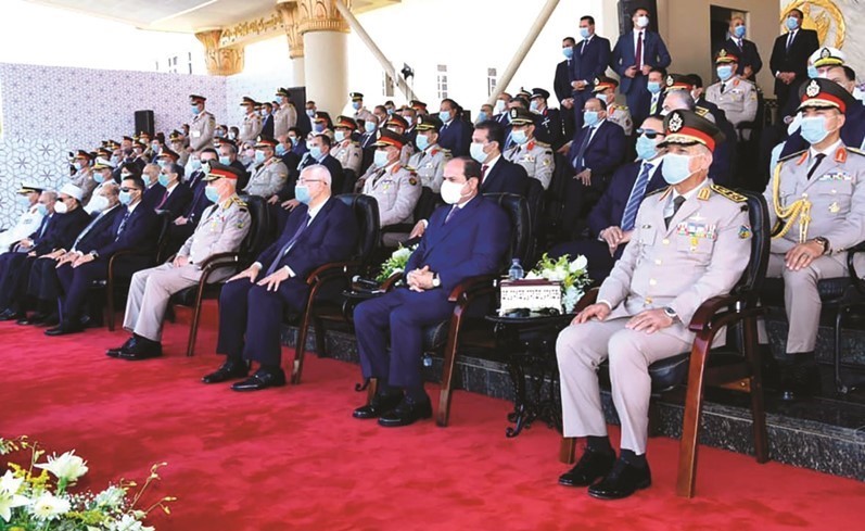 الرئيس المصري عبد الفتاح السيسي يشهد حفل تخرج الدفعات الجديدة للعام الحالي ٢٠٢٠ من الكليات والمعاهد العسكرية