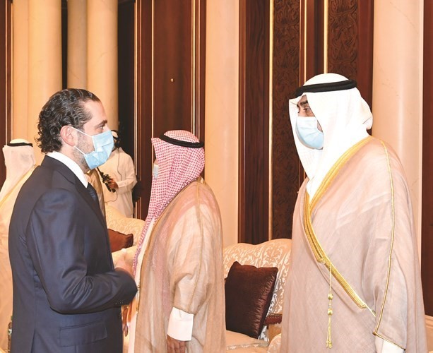 سعد الحريري معزيا الشيخ حمد صباح الأحمد وسمو الشيخ صباح الخالد