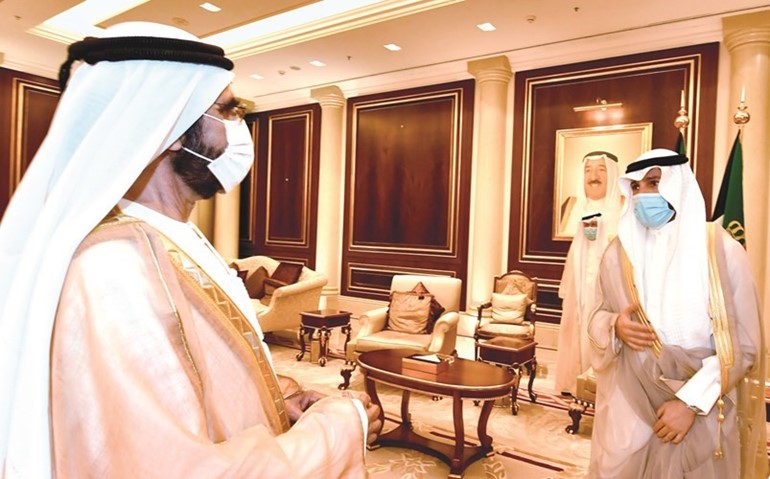 رئيس مجلس الأمة يتلقى تعازي نائب رئيس الإمارات