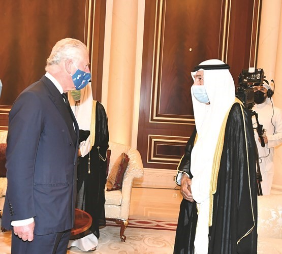 أمير ويلز معزيا الشيخ جابر العبد الله