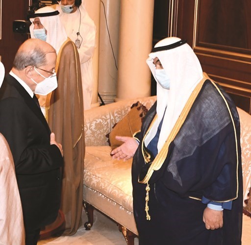  ومعزيا سمو الشيخ ناصر المحمد