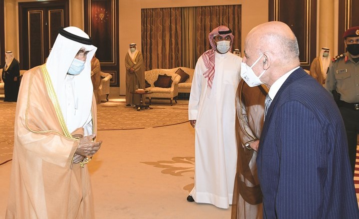 صاحب السمو الأمير الشيخ نواف الأحمد يتلقى تعازي الرئيس الأفغاني محمد أشرف غني