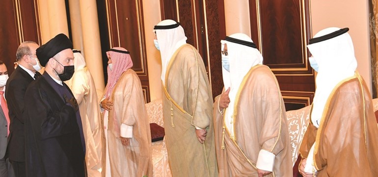 عمار الحكيم معزيا الشيخ حمد صباح الأحمد وسمو الشيخ صباح الخالد والشيخ علي الجراح والشيخ عبدالله ناصر صباح الأحمد