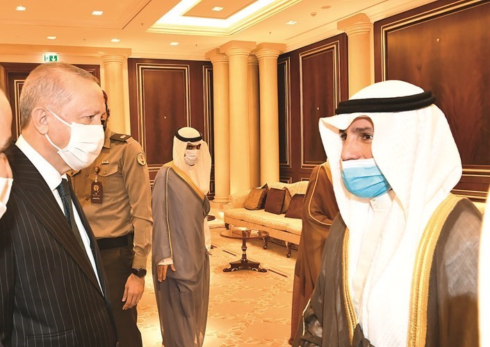 الرئيس التركي معزيا رئيس مجلس الأمة مرزوق الغانم