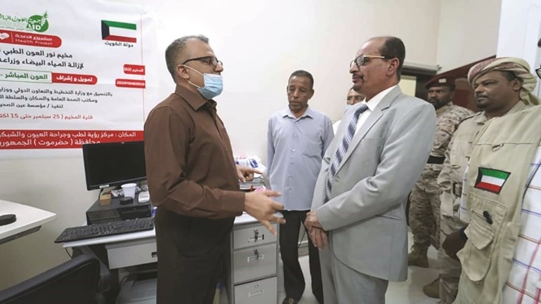 المسؤولون في المخيم الطبي