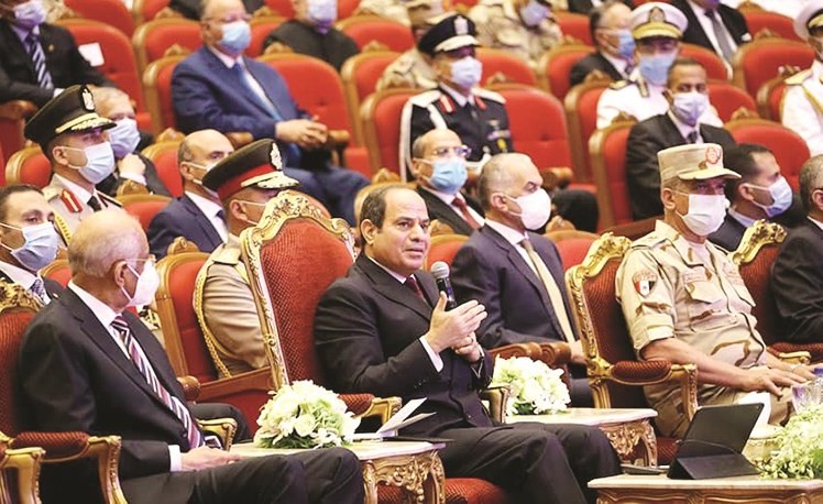 الرئيس عبدالفتاح السيسي يلقي كلمة خلال الندوة التثقيفية للقوات المسلحة بمناسبة انتصارات أكتوبر المجيدة