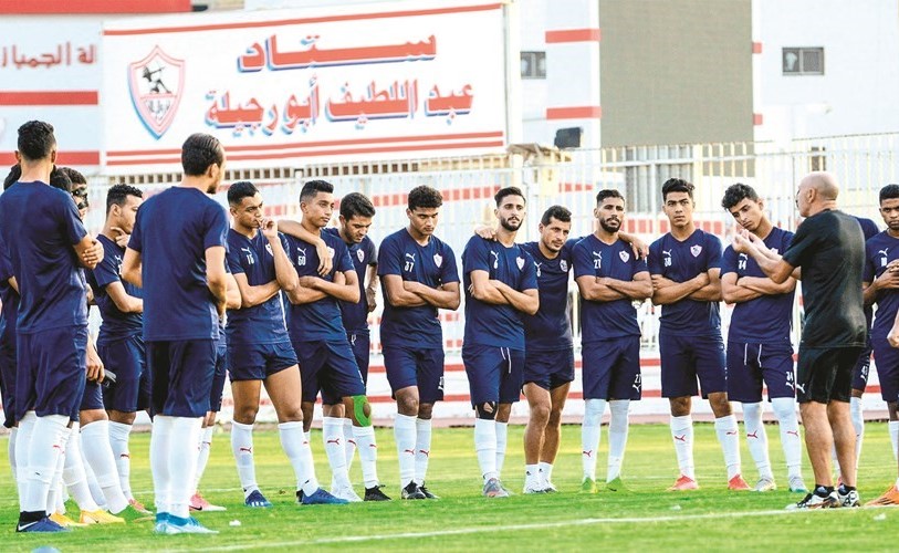 لقطات من تدريب الزمالك الاخير قبل مواجهه حرس الحدود