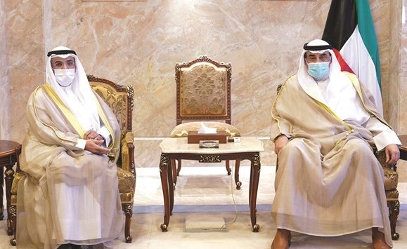 سمو رئيس مجلس الوزراء الشيخ صباح الخالد مستقبلا د.نايف الحجرف