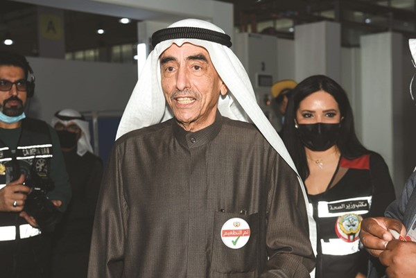 بدر الحميدي بعد التطعيم