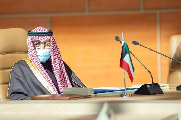 صاحب السمو الأمير الشيخ نواف الأحمد خلال مشاركته في القمة الخليجية