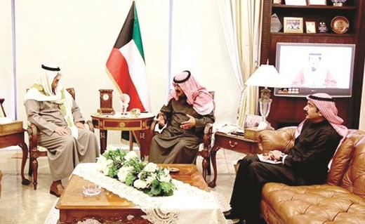 خالد الجارالله خلال استقباله السفير السعودي الأمير سلطان بن سعد