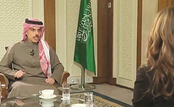 جانب من مقابلة صاحب السمو الأمير فيصل بن فرحان مع قناة العربية