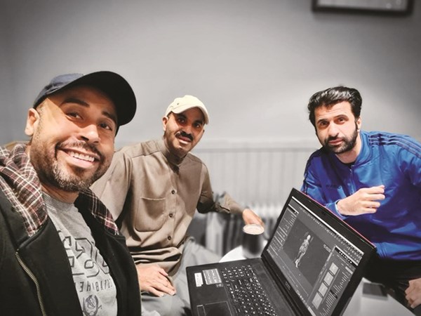 يوسف العماني مع طارق العلي وحميد البلوشي
