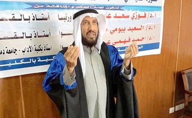 الشيخ خالد الخراز بعد حصوله على درجة الدكتوراه